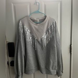 Sparkle Fringe Sweatshirt